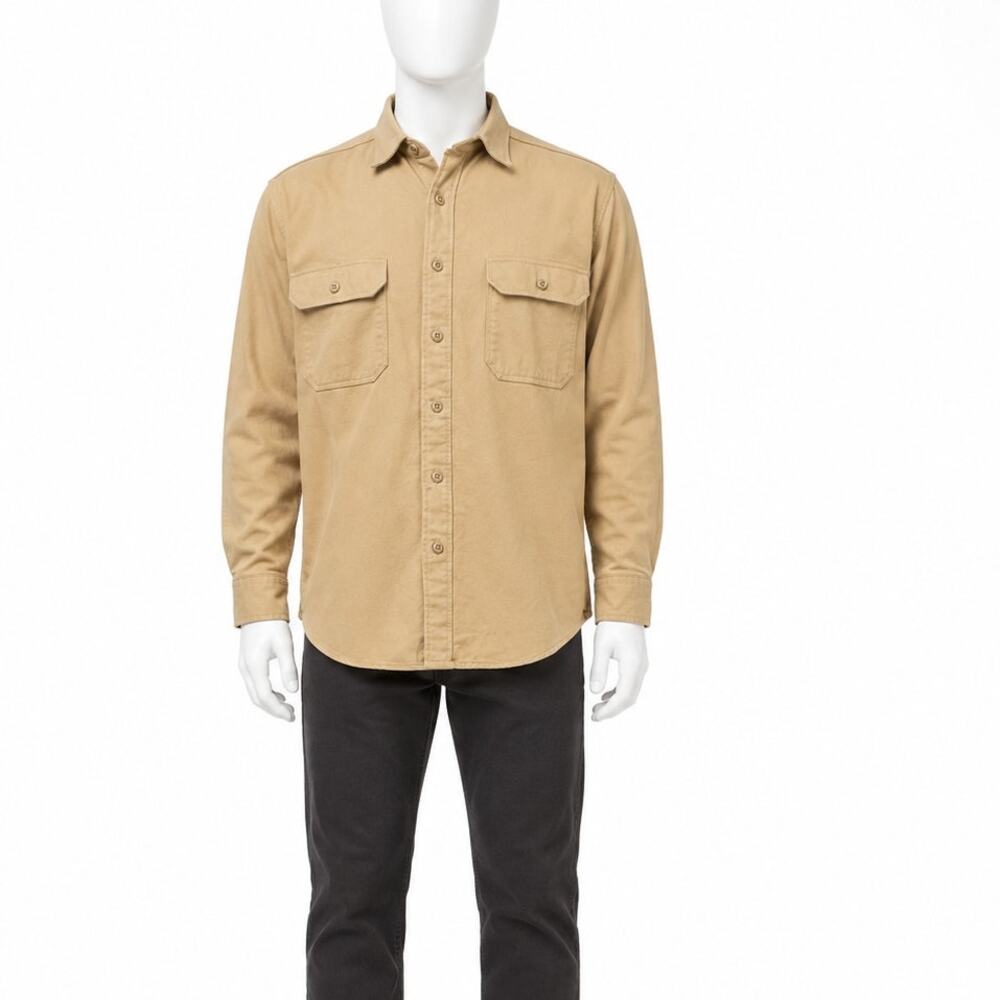 VTG Woolrich Rugged Outdoorwear shacket Men M Tan Made USA Workwear  grandpacore